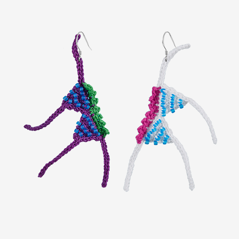  Micro-Crochet | Bikini Earrings- Artisan Hand-Crocheted--feeky-Unique Sustainable Fashion