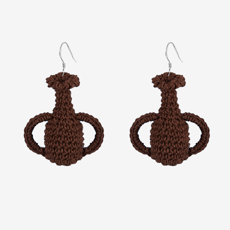 Brown Vase Earrings