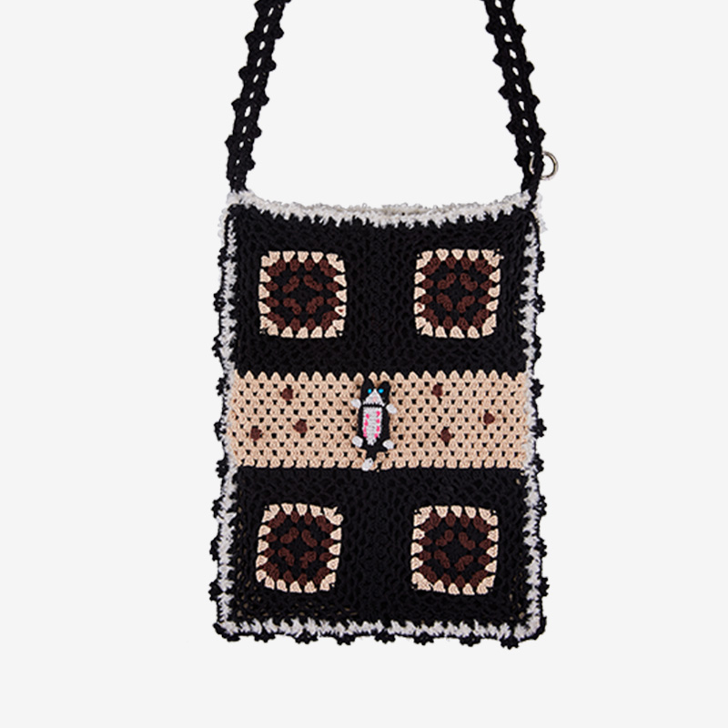 handmade jewelry  unique accessories Lying flat cat bag-feeky