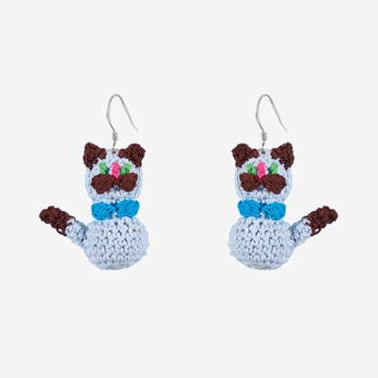 Tumbler cat earrings