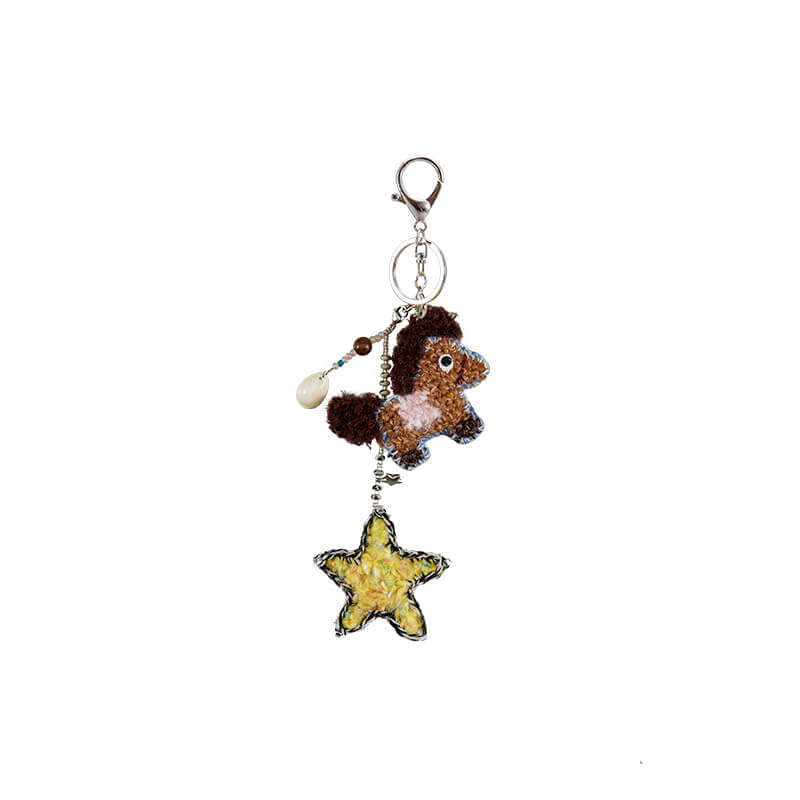 Little Pony Yellow Star Keychain