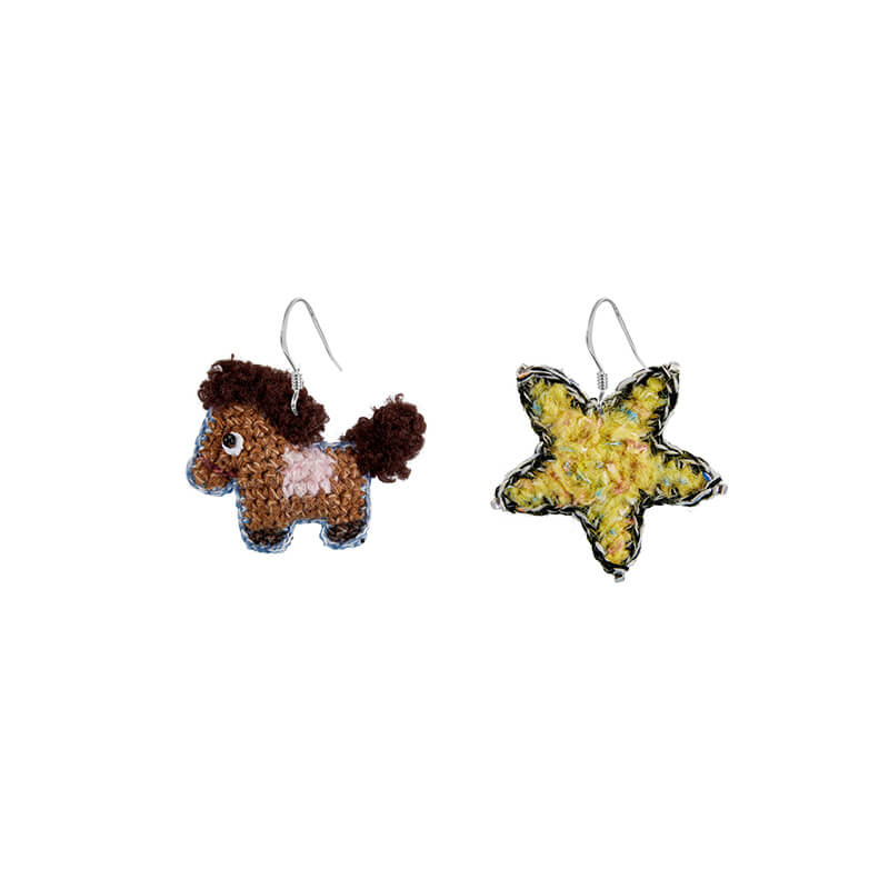 Little Pony Yellow Star Earrings