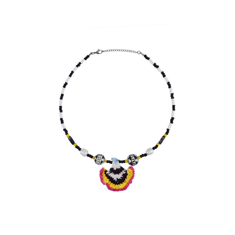 handmade jewelry  unique accessories Coral Reef Beaded Necklace-feeky