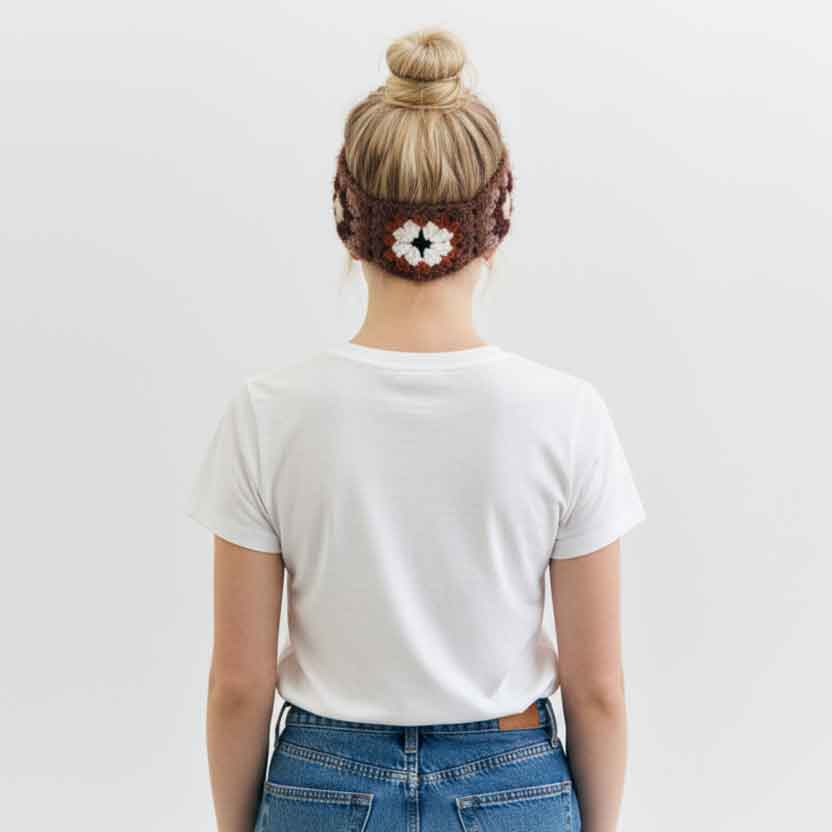 Hand-Crocheted | Vintage Grid Headband- Artisan Hand-Crocheted--feeky-Unique Sustainable Fashion