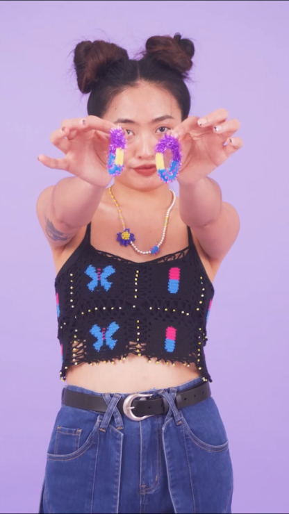 O popping candy earrings