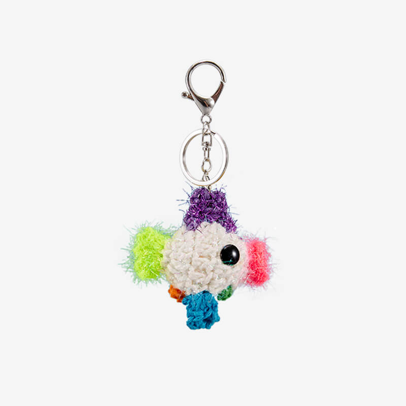 handmade jewelry  unique accessories Colorful Fish Keychain-feeky