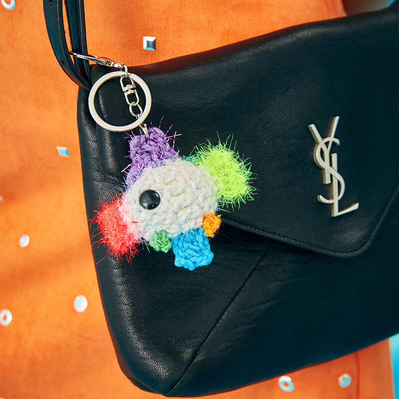 handmade jewelry  unique accessories Colorful Fish Keychain-feeky