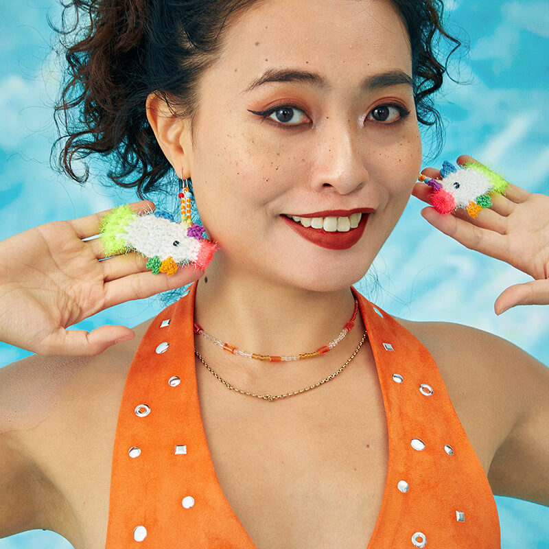 handmade jewelry  unique accessories Kissing Fish Earrings-feeky