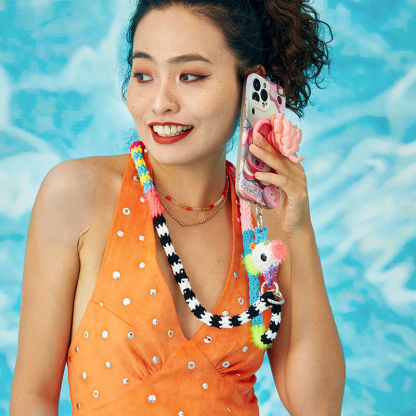 Colorful Crocheted Multifunctional Mobile Phone Chain
