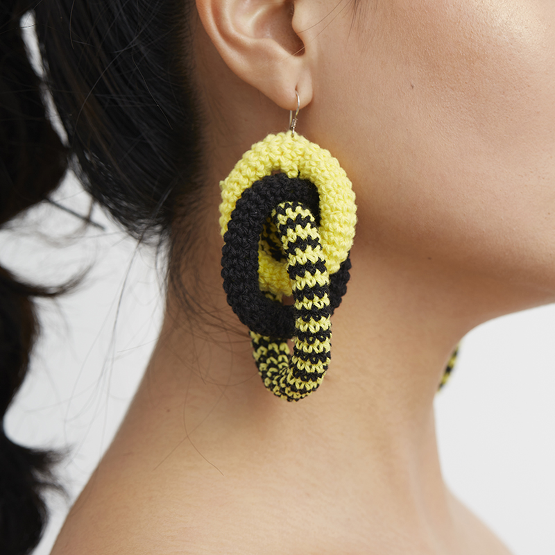  Micro-Crochet | Circular Earrings- Artisan Hand-Crocheted--feeky-Unique Sustainable Fashion