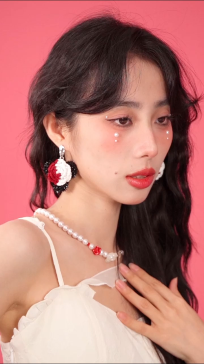 Rose earrings