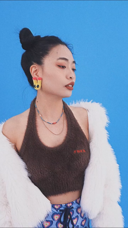 Colorful Rabbit Yellow Earrings