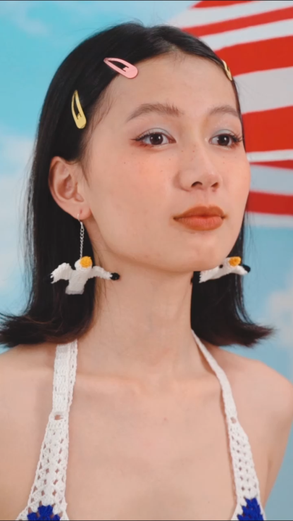 Seagull earrings