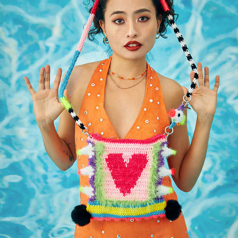 Hand-Crocheted | Colorful Crochet Multi-Function Bag- Artisan Hand-Crocheted--feeky-Unique Sustainable Fashion