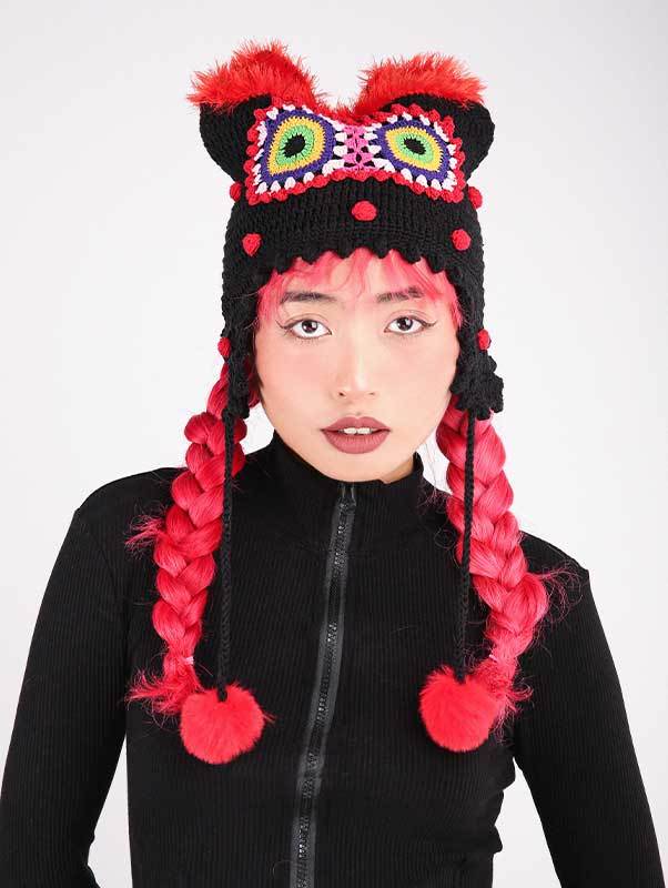 Tiger head hat-feeky