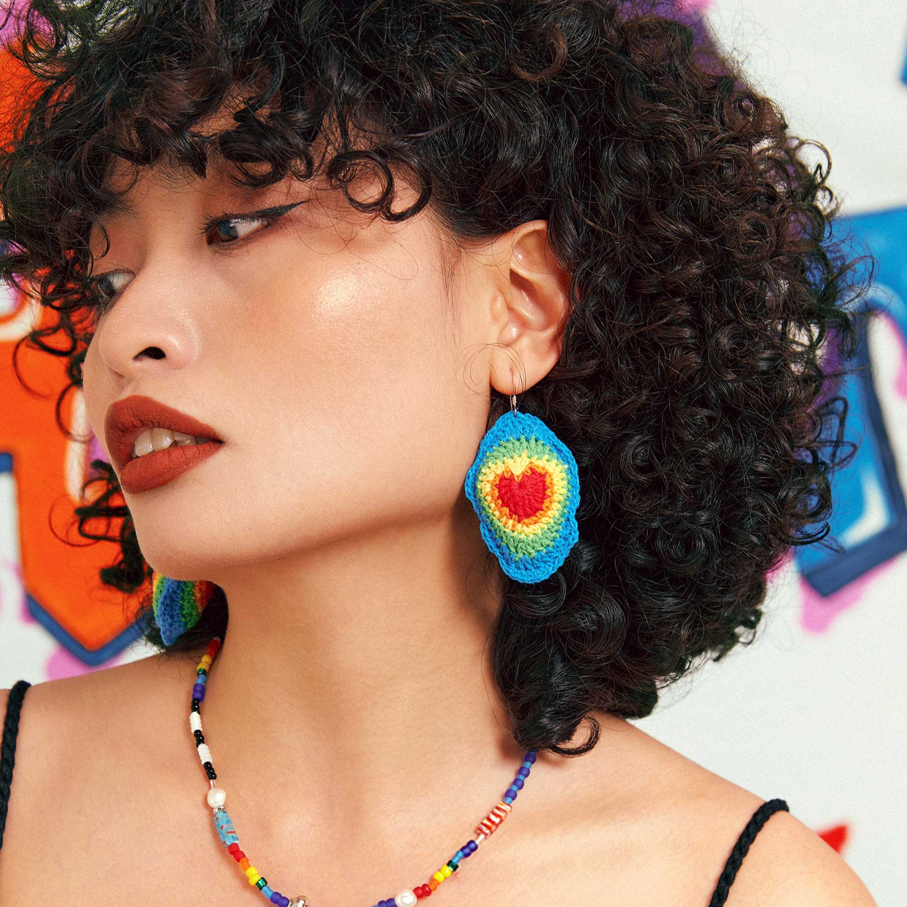  Micro-Crochet | Thermal Imaging Earrings- Artisan Hand-Crocheted--feeky-Unique Sustainable Fashion