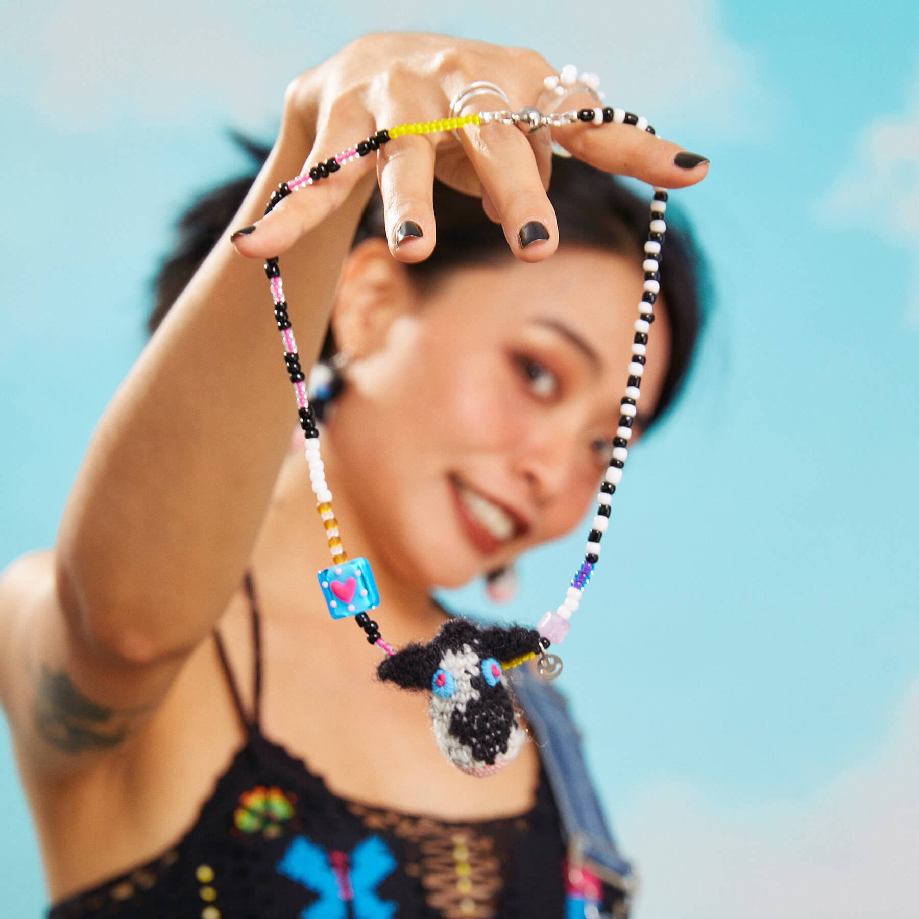 handmade jewelry  unique accessories Cow necklace-feeky