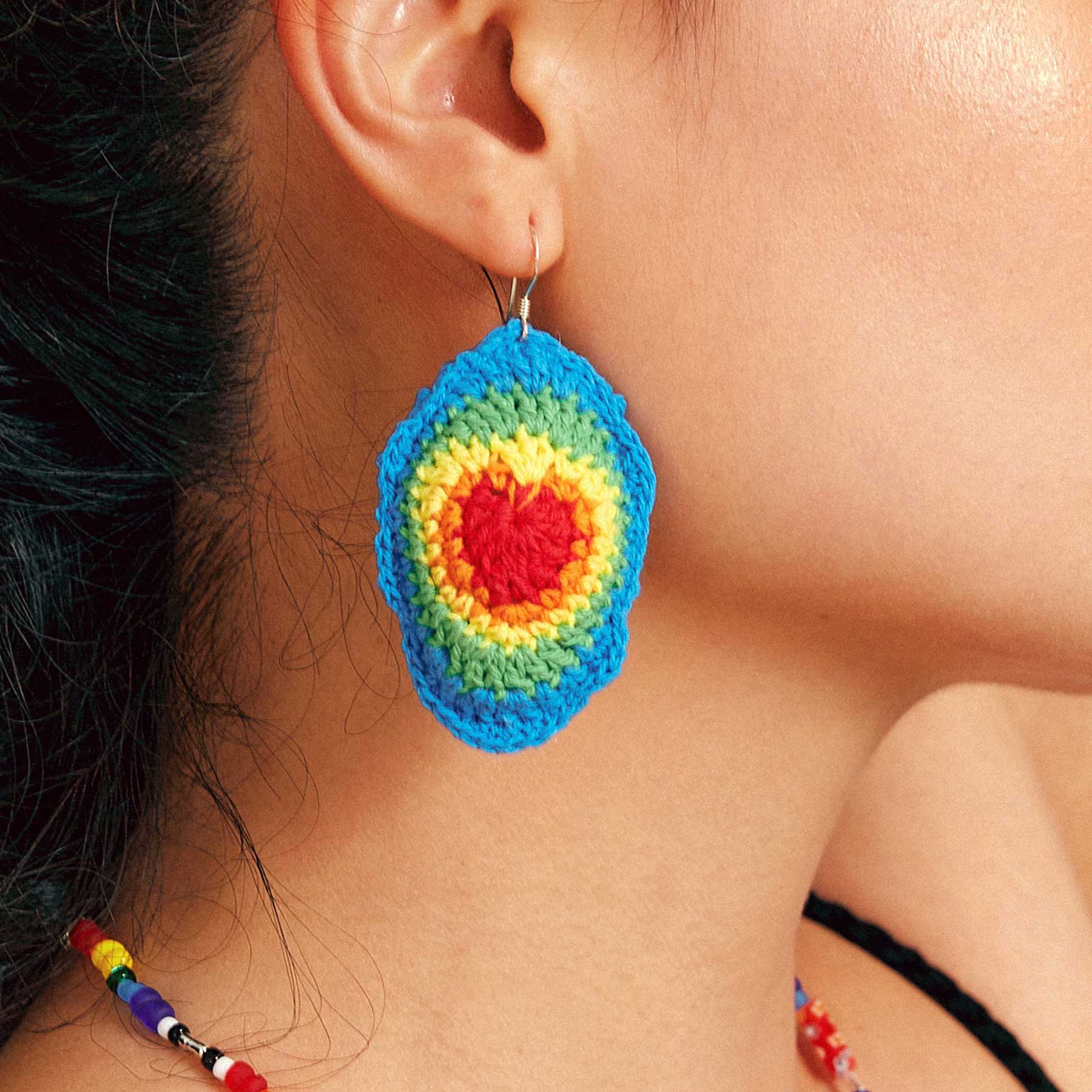 Micro-Crochet | Thermal Imaging Earrings- Artisan Hand-Crocheted--feeky-Unique Sustainable Fashion