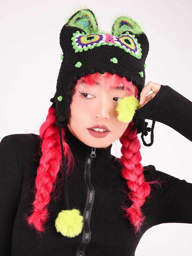 Tiger head hat-feeky