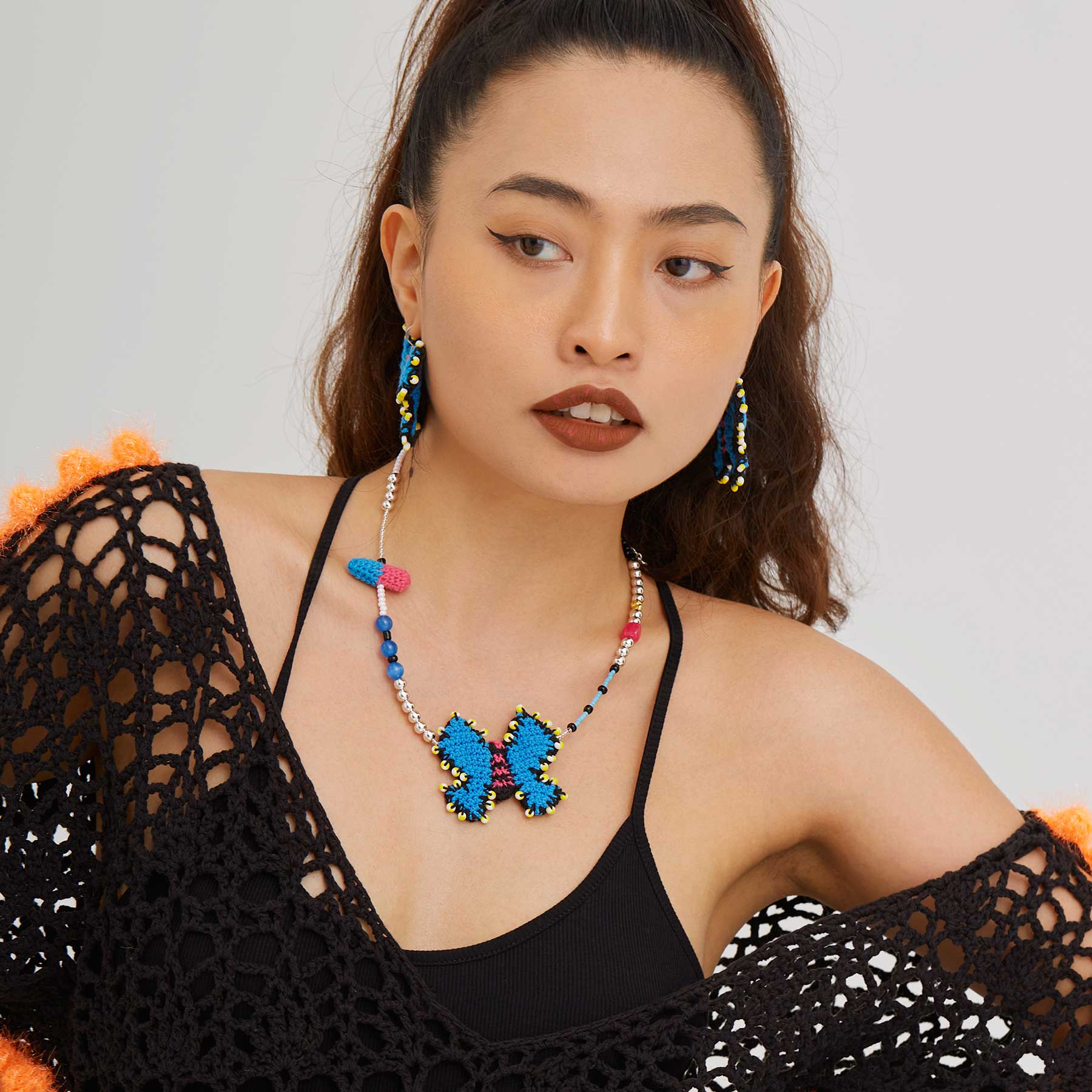 handmade jewelry  unique accessories Butterfly capsule necklace-feeky