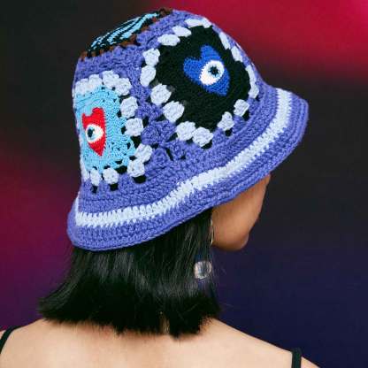 love eye patchwork hat-feeky