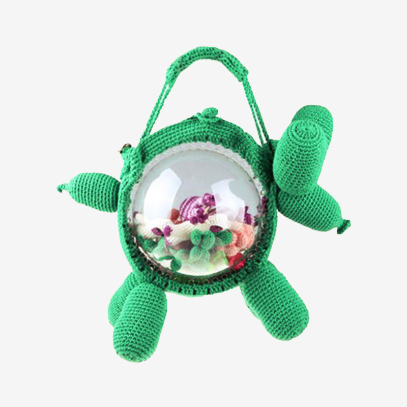 Green puppy bag