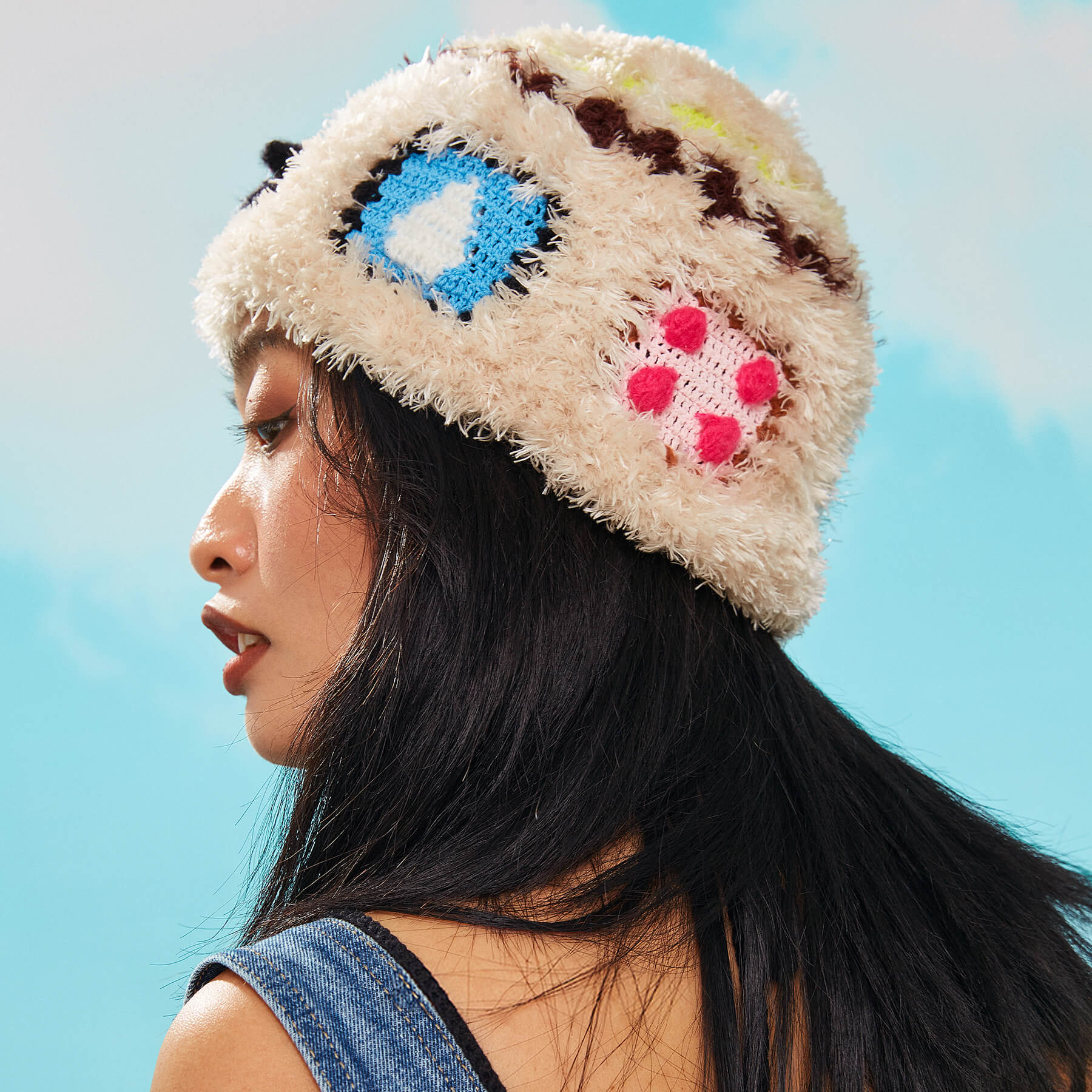 Warm cow velvet hat