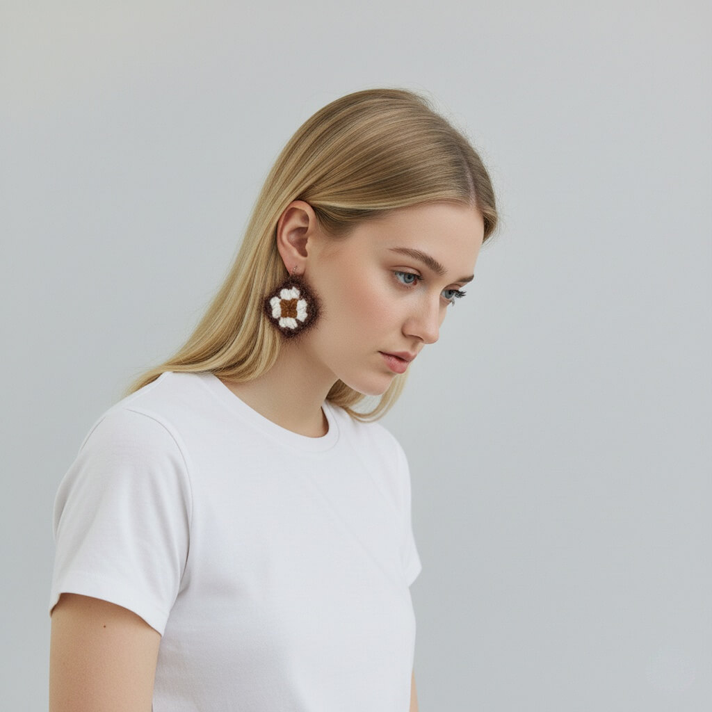 Vintage Grid Earrings