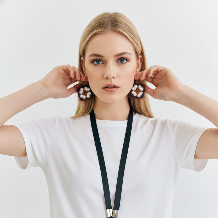 Vintage Grid Earrings