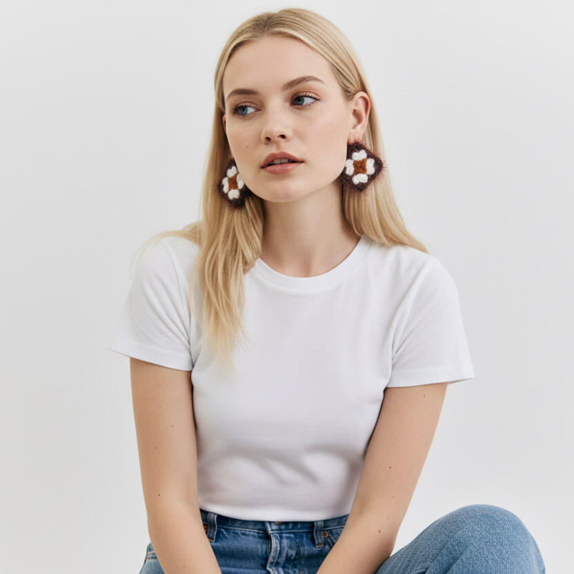 Vintage Grid Earrings