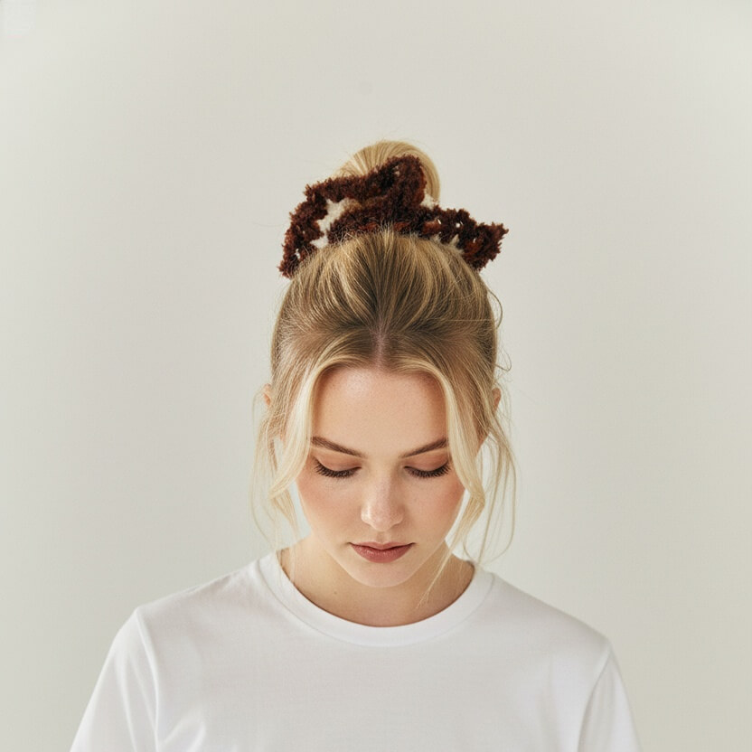 Vintage grid hairband