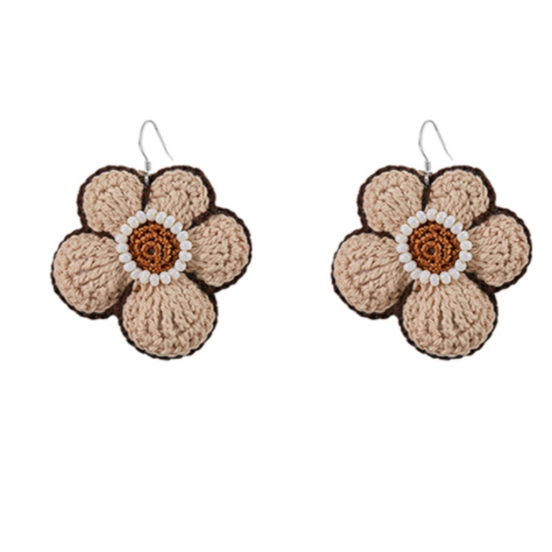 Geometric flower earrings