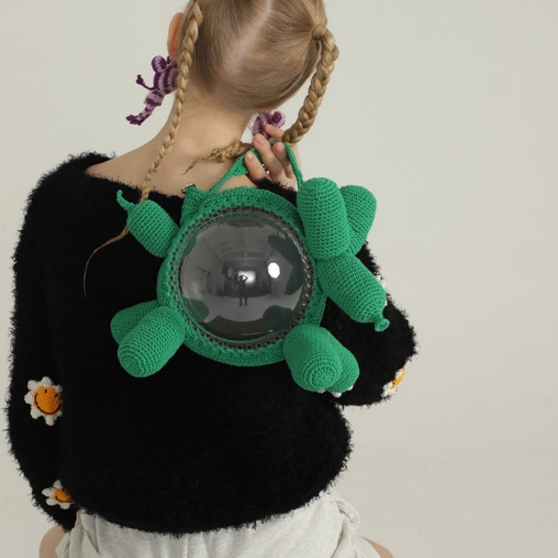 Green puppy bag