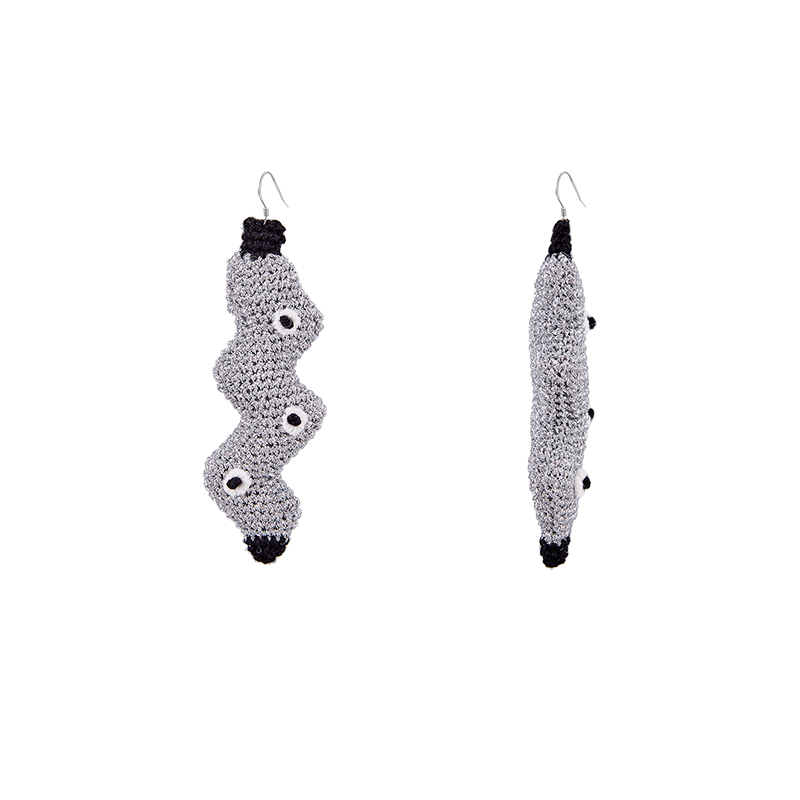 Silver banana earrings-feeky