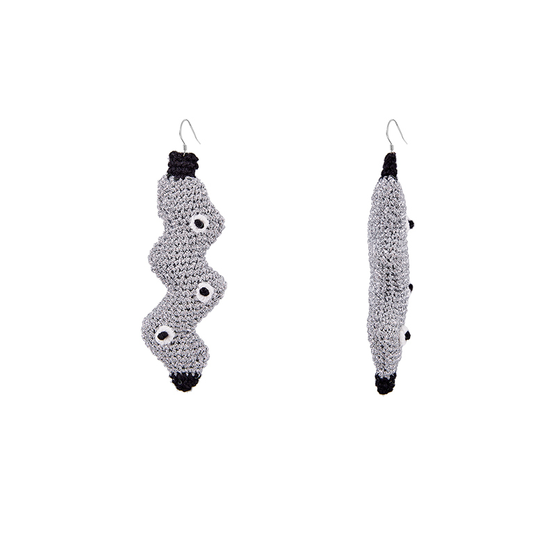 Silver banana earrings-feeky