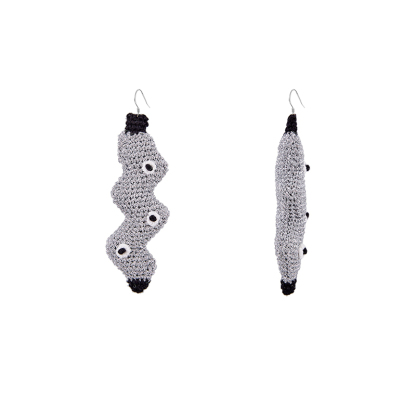 Silver banana earrings-feeky