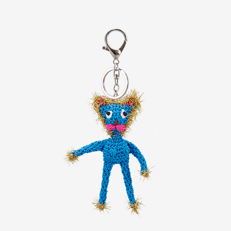 Hand-Crocheted | Fortune Cat Keychain- Artisan Hand-Crocheted--feeky-Unique Sustainable Fashion