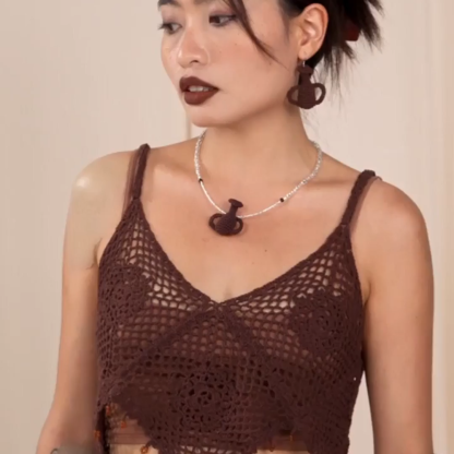 Brown Vase Necklace