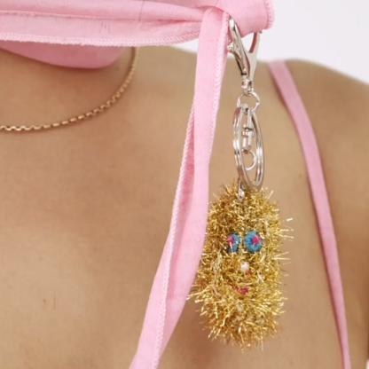 Gold Yuanbao Keychain
