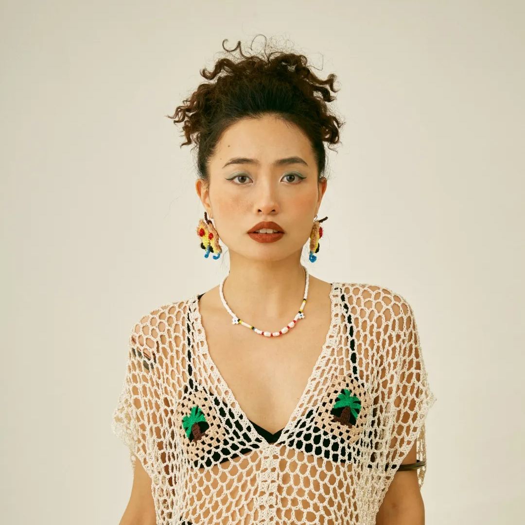 Micro-Crochet | Pearl Necklace- Artisan Hand-Crocheted--feeky-Unique Sustainable Fashion