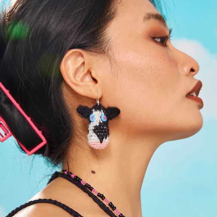 Cow earrings