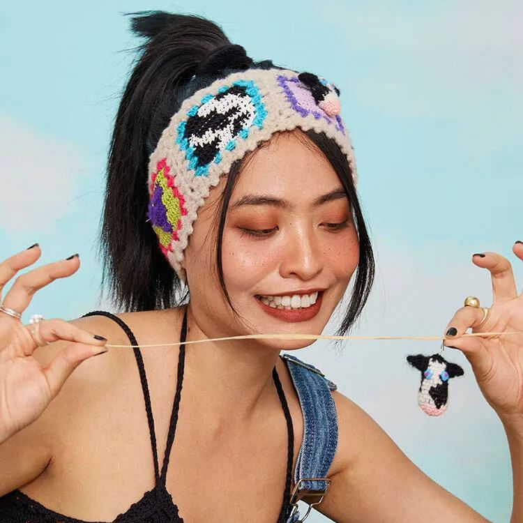 handmade jewelry  unique accessories Cow headband-feeky