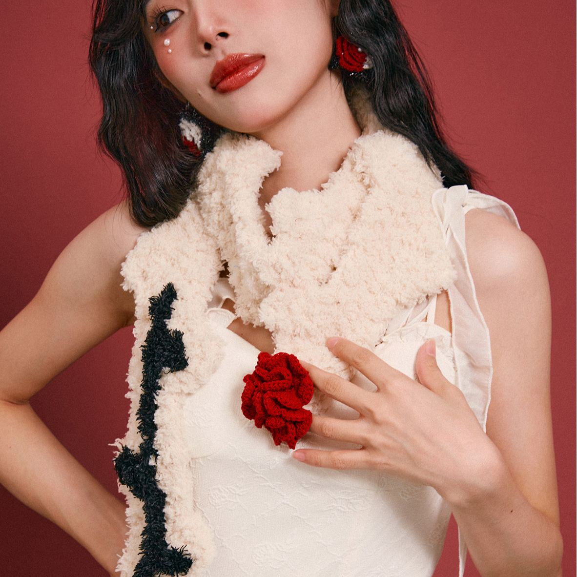 Hand-Crocheted | Thorn Scarf- Artisan Hand-Crocheted--feeky-Unique Sustainable Fashion