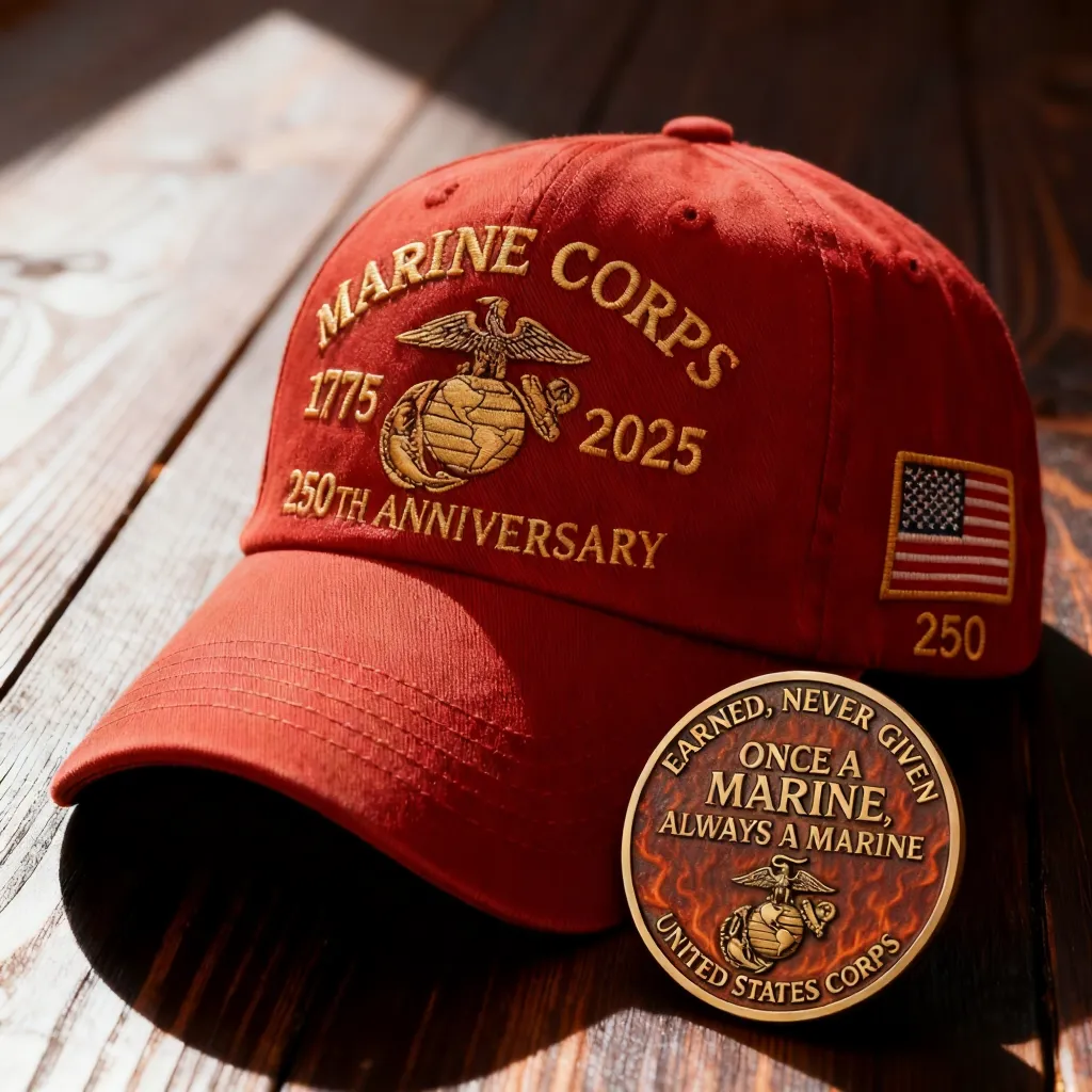 ❤️Veteran‘s Day Best Gift🌹Honoring 250th USMC Retro Washed Cap – Honor That Never Fades 🇺🇸🎁Free Symbolizes Honor Gift