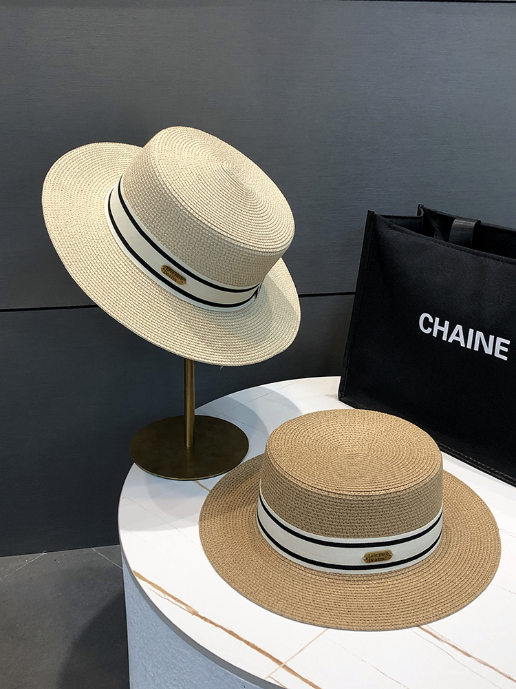 Flat top British retro sun hat