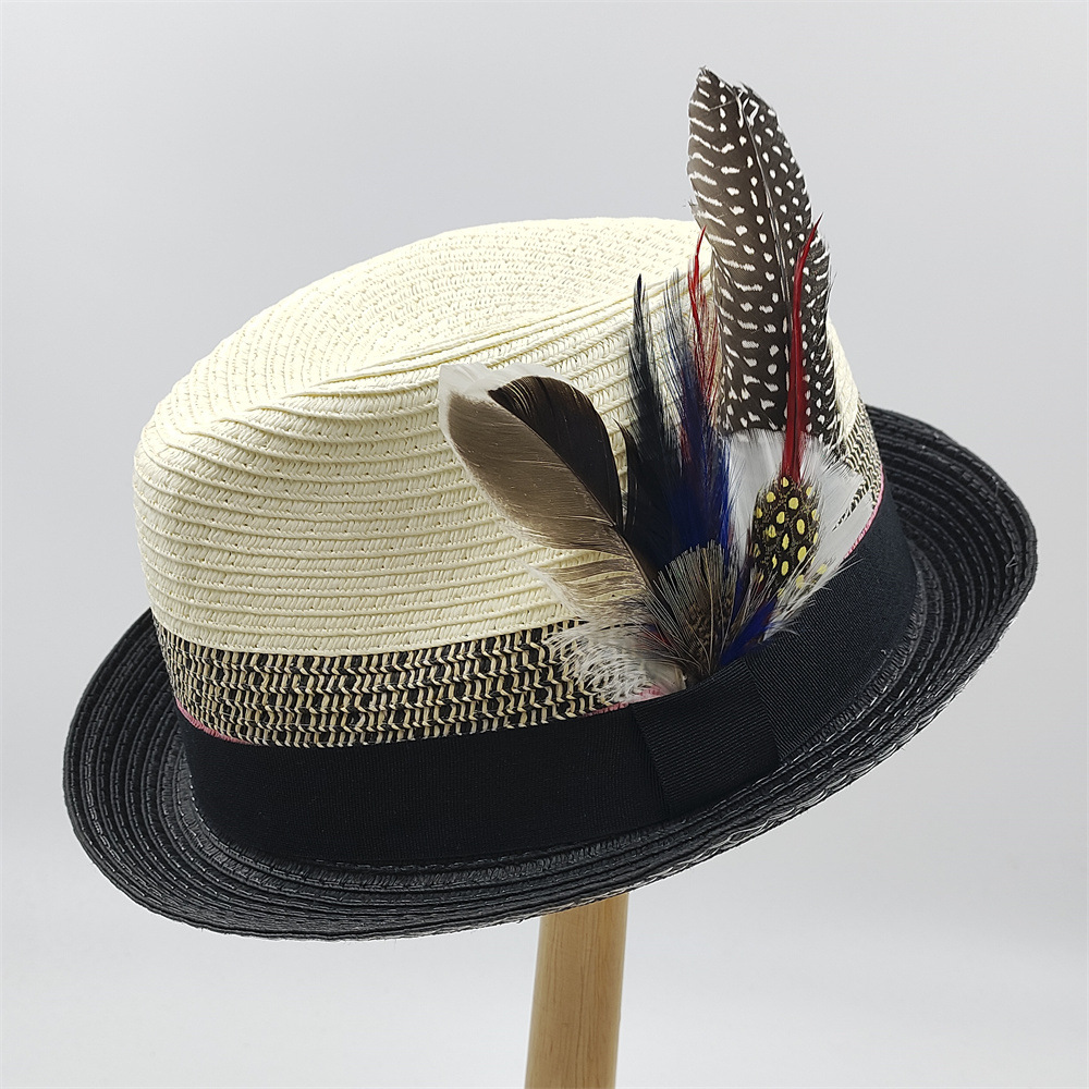 Warped Feather Accessories Sunscreen Hat Outdoor Jazz Hat