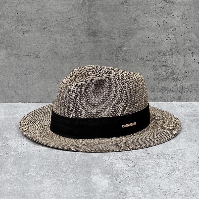 Panamanian melange straw jazz hat