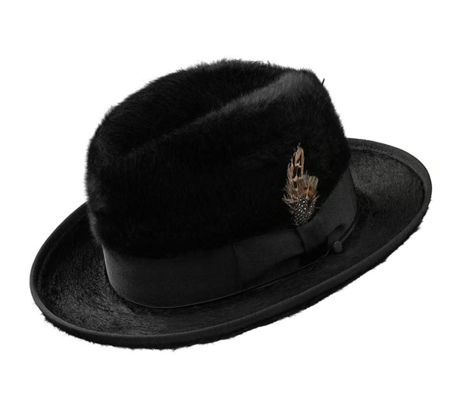 Alpha Godfather Homburg Hat-Black