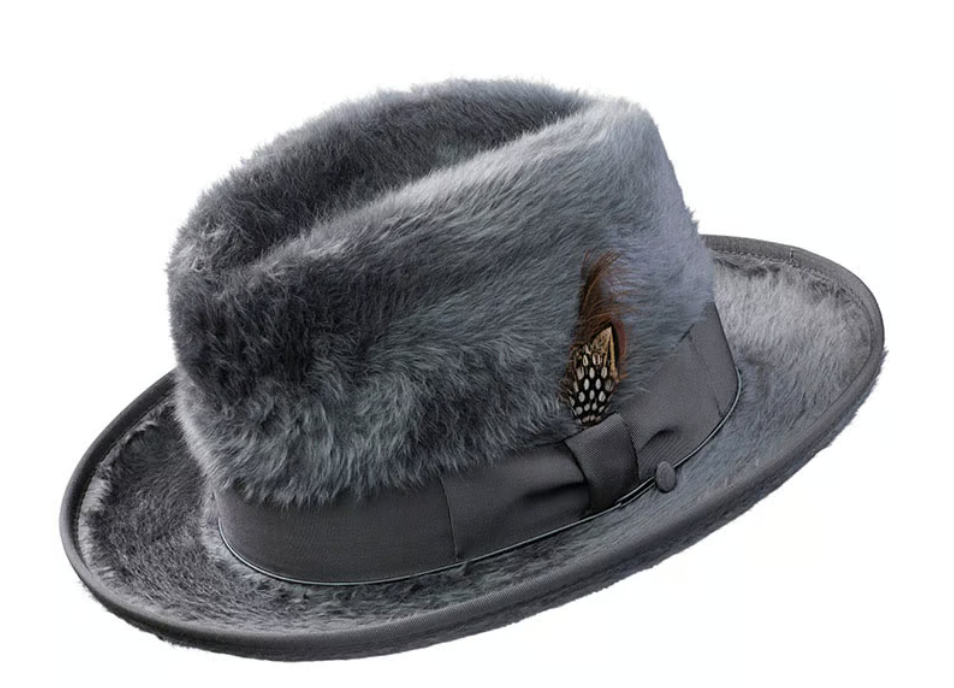 Alpha Godfather Homburg Hat-Grey