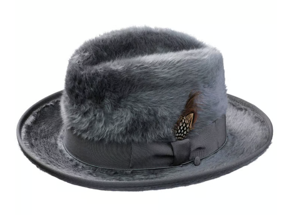 Alpha Godfather Homburg Hat-Grey
